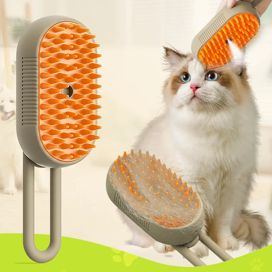 Brosse électrique pour animaux de compagnie - Peigne 3 en 1 pour l'épilation, le massage et le spray pour chiens et chats