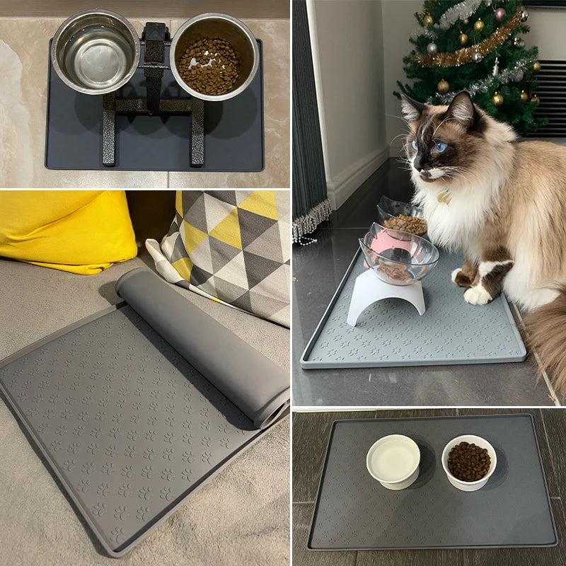 Tapis d'alimentation imperméable pour chiens et chats