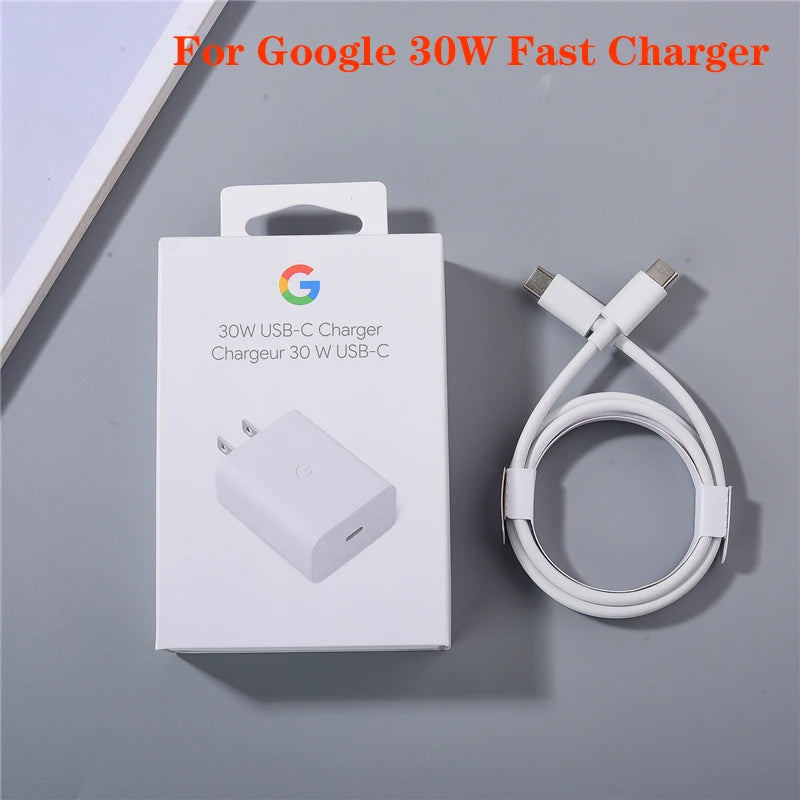 PixelPower Turbo Charger: Universal 30W Fast Wall Adapter for Pixel 5/6/7 Series