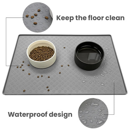 Tapis d'alimentation imperméable pour chiens et chats